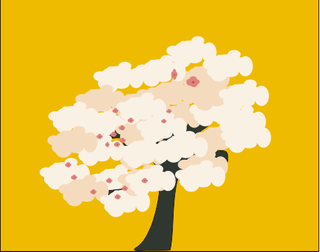 樱花树矢量粉红浪漫