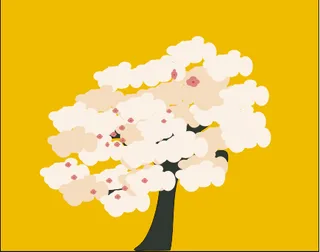 樱花树矢量粉红浪漫