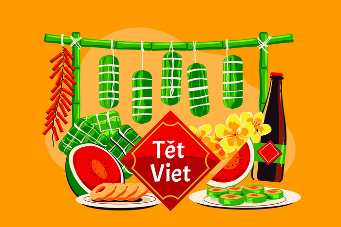 设计新年背景风景 