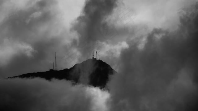 黑和白, 云, 山, 景观, 亲爱的, 亚美尼亚