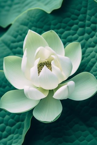 绿色莲花莲子简约背景