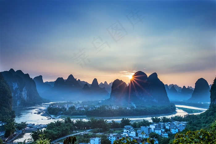 唯美广西漓江风景图片