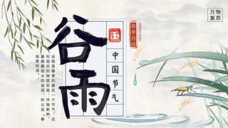 谷雨二十四节气海报设计