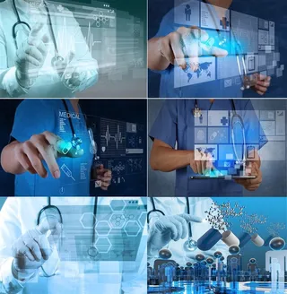 点击屏幕的职业医生高清图片