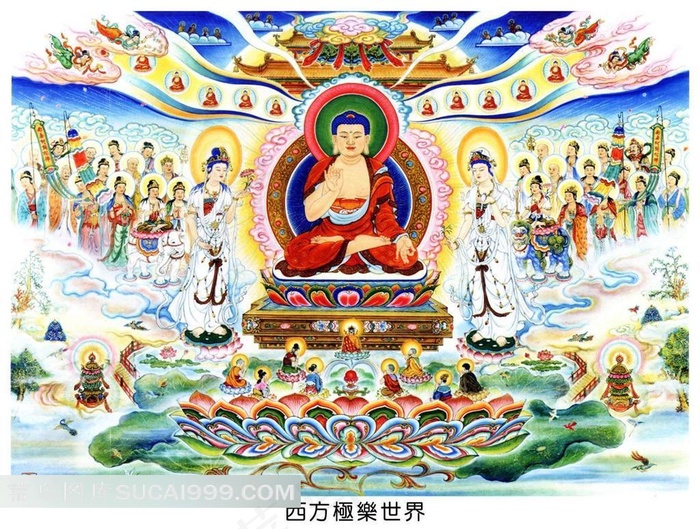 西方极乐世界素材图片