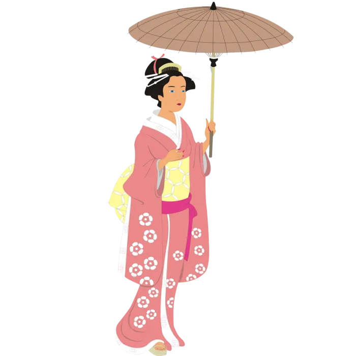 和服少女卡通