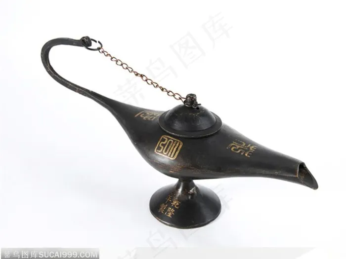 斜放的青铜器 酒壶