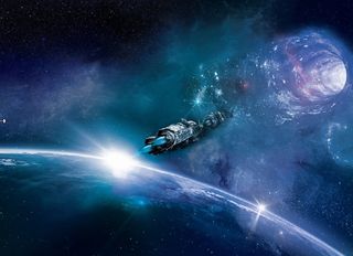 元宇宙世界风景背景墙