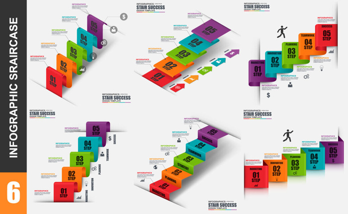 ppt素材3d数据图表模板可视化图形统计标签矢量图标模型ai源文件