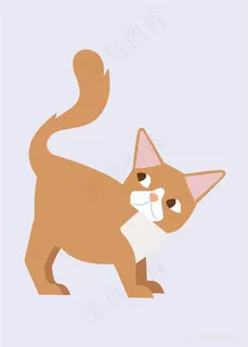 唯美手绘矢量猫插画 唯美手绘矢量猫插画