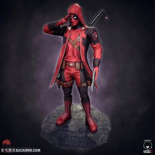 红色武士人物素材