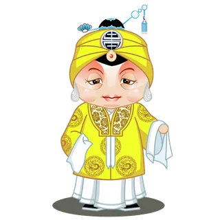 卡通京剧戏剧人物脸谱插画PNG图片 国潮中国风Q版戏剧人物PS素材