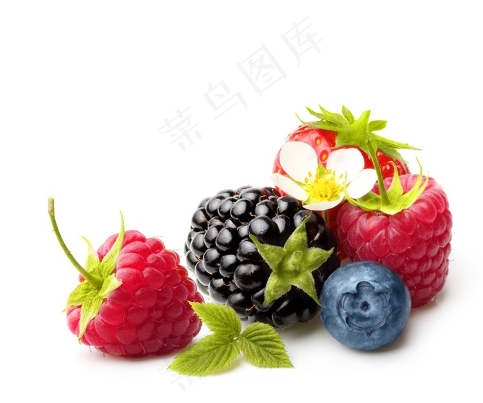 新鲜的水果草莓蓝莓摄影