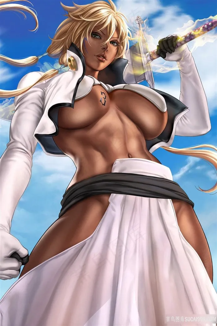 欧美性感美女武士动漫游戏原画图片