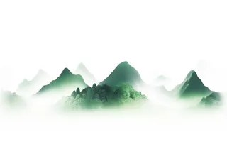 山水画水墨画免抠