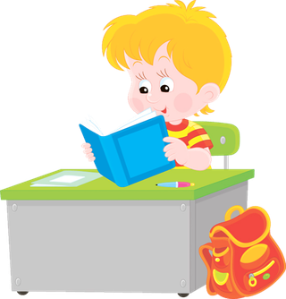 卡通人物读书简笔少儿兴趣班