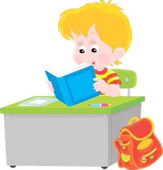 卡通人物读书简笔少儿兴趣班