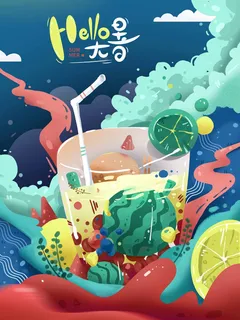大暑 大暑活动海报 大暑 大暑活动海报
