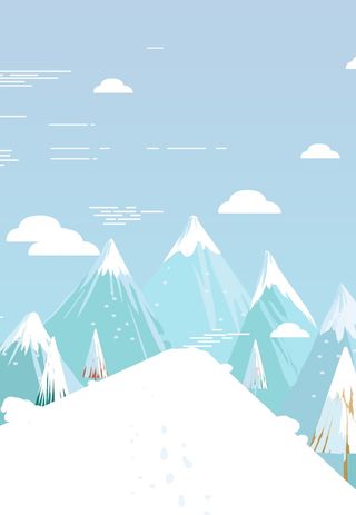 唯美小清新雪花冬天背景素材