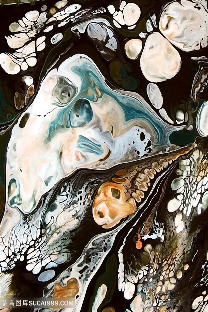 抽象唯美水彩时尚艺术画