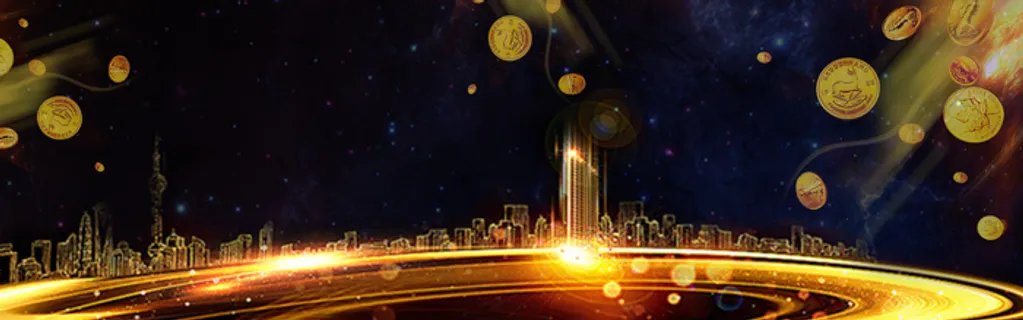 现代黑金色房地产背景