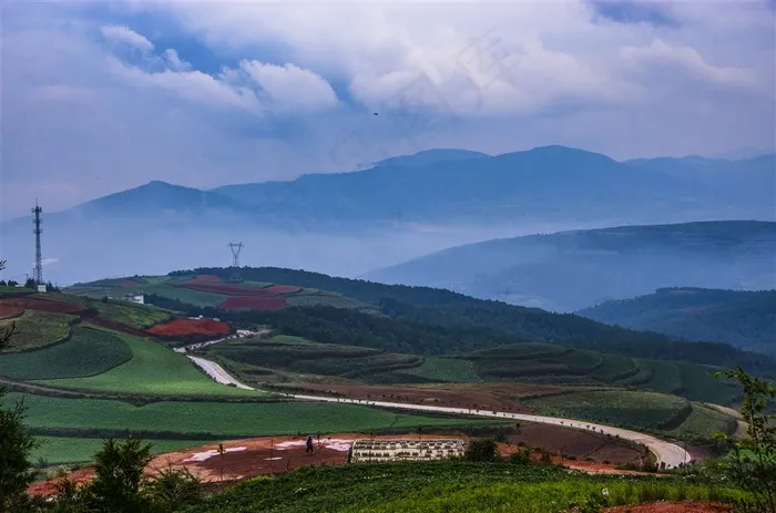 云南东川红土地风景素材大图