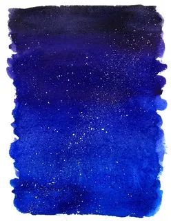 蓝色水墨星空背景高清图片