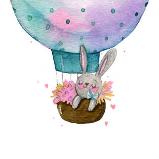 热气球兔子兔年