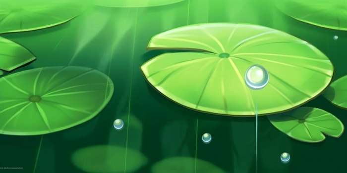绿色水草荷叶背景(1536x768)