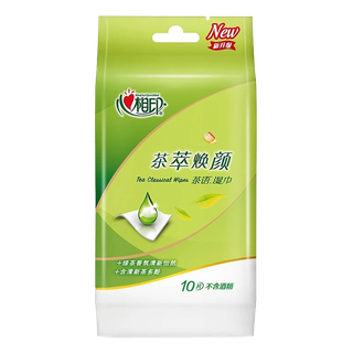 心相印 茶语系列单片装湿巾 10片／包超市商品白底图免抠实物摄影png格式图片透明底