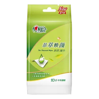 心相印 茶语系列单片装湿巾 10片／包超市商品白底图免抠实物摄影png格式图片透明底
