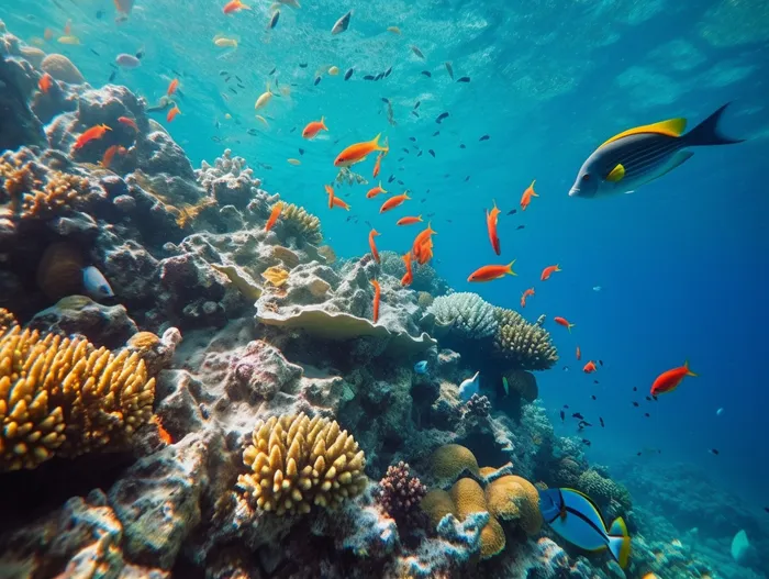 海洋生物鱼珊瑚摄影图(3696x2784)