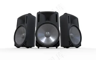 立式喇叭音箱近景特写摄影