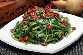 炝炒菠菜·