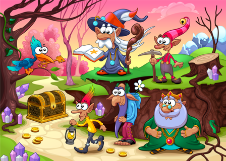 树林中的各种动物