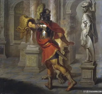 将军战士油画装饰画油画图片