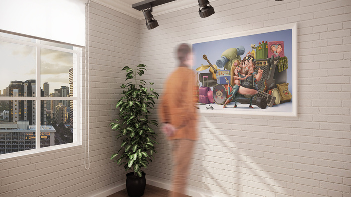 艺术馆画廊展示样机 画框 艺术品 (4)