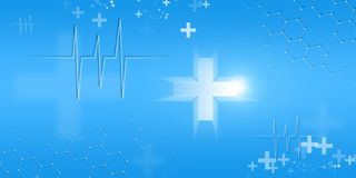 创意蓝色渐变医疗科技背景