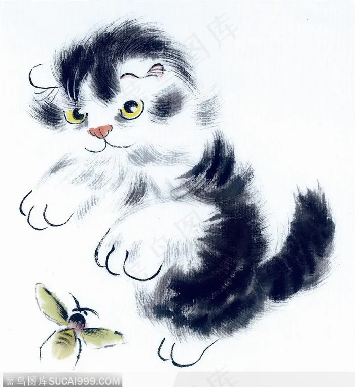 玩耍的小麻猫
