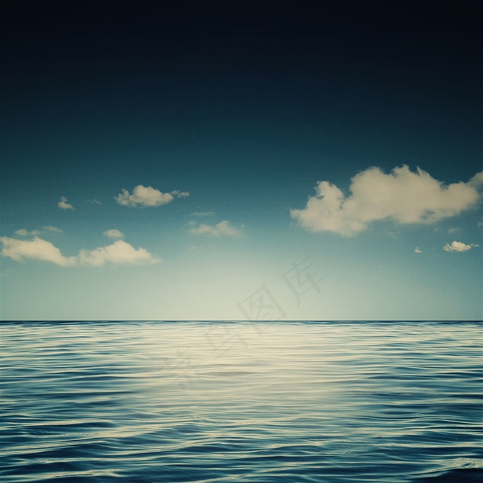 唯美大海天空景色素材图片