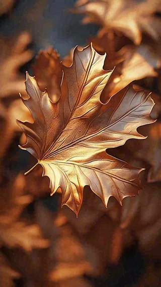 秋叶秋天落叶金黄色秋分