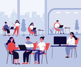 扁平化人物场景办公互联网等距ai矢量设计网页海报UI素材插画