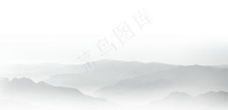 水墨远山背景png免扣素材
