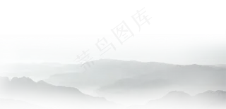水墨远山背景png免扣素材
