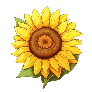 清新向日葵插画元素