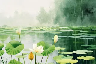 简约水墨绿色国风背景