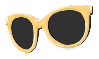 眼镜太阳镜卡通简笔