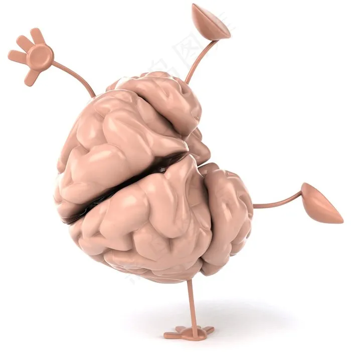 倒翻的大脑高清素材