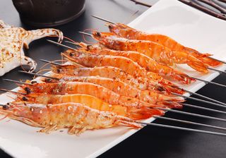 烤大虾餐饮菜单烧烤烤串高清图