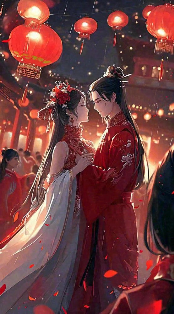 中国风情人节古风情侣拥抱亲吻爱情，七夕节(816x1472)